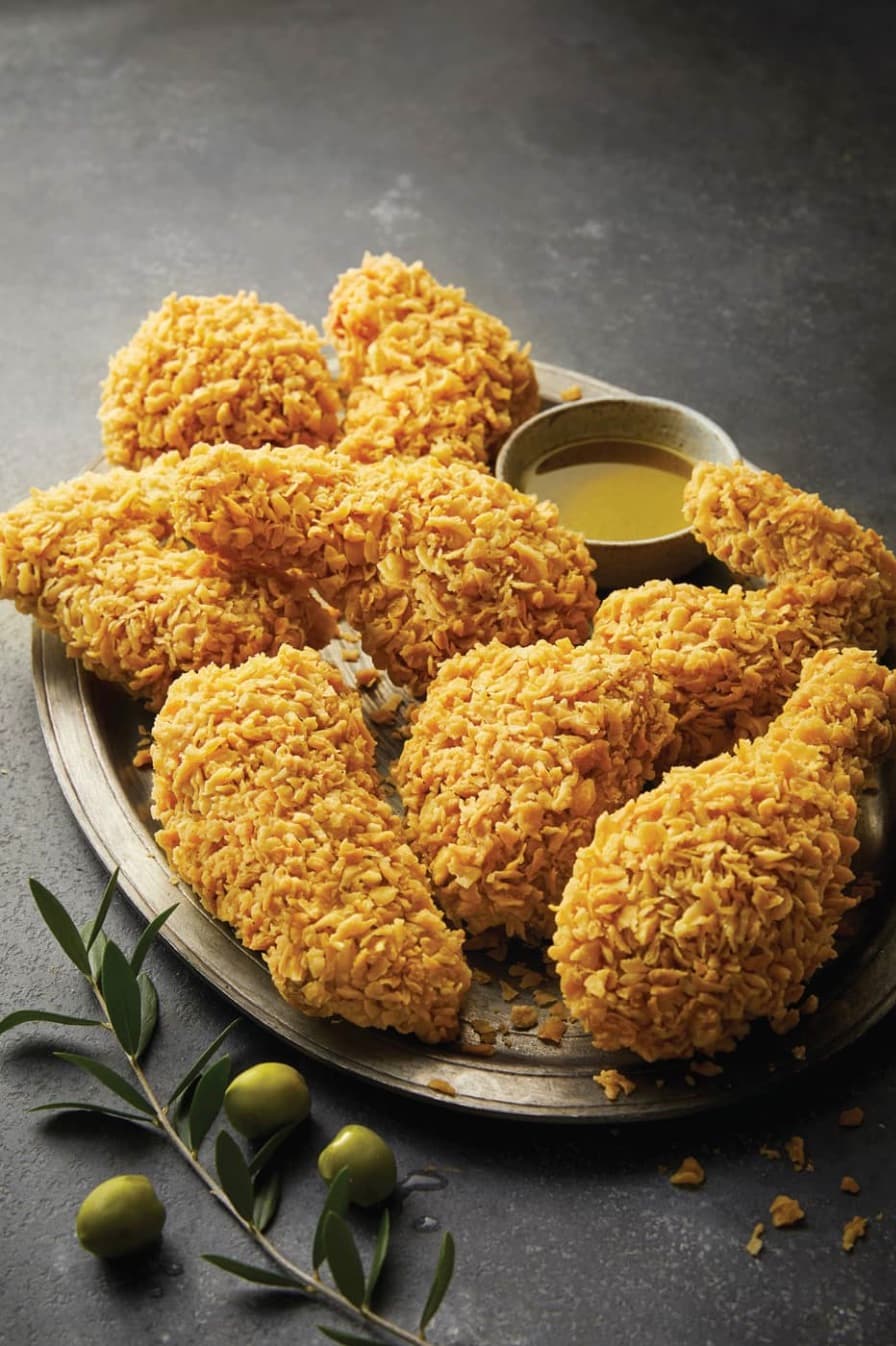 bb.q Chicken Golden Fried Chicken on a platter
